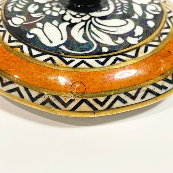 Vintage New Hall Hanley England Pottery Boumier Ware Dressing Table Lidded Dish - Picture 8 of 9